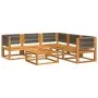 Gartensofa-Set mit 6-teiligen massiven Akazienholz-Kissen. von , Outdoor-Sofas - Ref: Foro24-3278828, Preis: 668,61 €, Rabatt: %