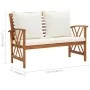 Gartenbank mit Kissen 119 cm massives Akazienholz von vidaXL, Gartenbänke - Ref: Foro24-310270, Preis: 175,76 €, Rabatt: %