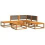 Gartensofa-Set mit 6-teiligen massiven Akazienholz-Kissen. von , Outdoor-Sofas - Ref: Foro24-3278823, Preis: 545,89 €, Rabatt: %