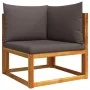 Gartensofa-Set mit 6-teiligen massiven Akazienholz-Kissen. von , Outdoor-Sofas - Ref: Foro24-3278823, Preis: 545,89 €, Rabatt: %