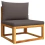 Gartensofa-Set mit 6-teiligen massiven Akazienholz-Kissen. von , Outdoor-Sofas - Ref: Foro24-3278823, Preis: 545,89 €, Rabatt: %