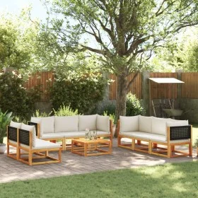 Gartensofagarnitur mit 9-teiligen massiven Akazienholz-Kissen. von , Gartensets - Ref: Foro24-3278880, Preis: 936,85 €, Rabat...