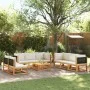 Set de sofás de jardín con cojines 9 pzas madera maciza acacia by , Garden sets - Ref: Foro24-3278880, Price: 936,85 €, Disco...