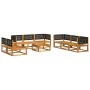Set de sofás de jardín con cojines 9 pzas madera maciza acacia by , Garden sets - Ref: Foro24-3278880, Price: 936,85 €, Disco...