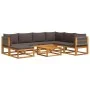 Gartensofa-Set mit 8-teiligen massiven Akazienholz-Kissen. von , Outdoor-Sofas - Ref: Foro24-3278835, Preis: 844,58 €, Rabatt: %