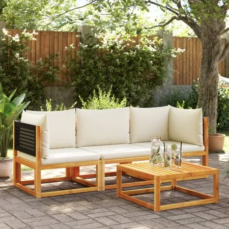 Set de sofás de jardín con cojines 3 pzas madera maciza acacia de , Conjuntos de jardín - Ref: Foro24-3278877, Precio: 327,78...