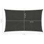 Sail awning anthracite gray HDPE 160 g/m² 2.5x5 m by vidaXL, Umbrellas - Ref: Foro24-311071, Price: 39,82 €, Discount: %