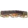 Set de sofás de jardín con cojines 9 pzas madera maciza acacia by , Garden sets - Ref: Foro24-3278907, Price: 922,30 €, Disco...