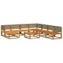 Set de sofás de jardín con cojines 9 pzas madera maciza acacia by , Garden sets - Ref: Foro24-3278907, Price: 922,30 €, Disco...