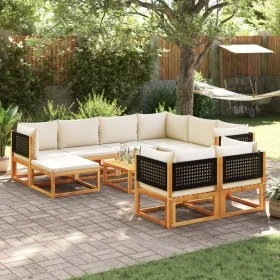 Set de sofás de jardín con cojines 10 pzas madera maciza acacia by , Garden sets - Ref: Foro24-3278882, Price: 1,00 €, Discou...