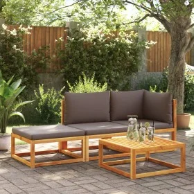 Set de sofás de jardín con cojines 3 pzas madera maciza acacia by , Garden sets - Ref: Foro24-3278913, Price: 294,60 €, Disco...