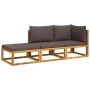 Set de sofás de jardín con cojines 3 pzas madera maciza acacia by , Garden sets - Ref: Foro24-3278913, Price: 294,60 €, Disco...