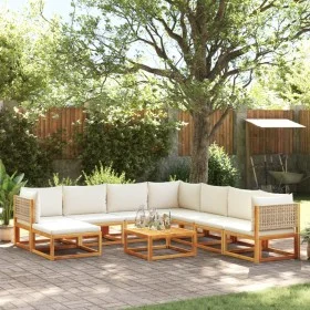 Set de sofás de jardín con cojines 9 pzas madera maciza acacia by , Garden sets - Ref: Foro24-3278930, Price: 975,79 €, Disco...