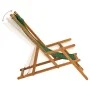 Klappbarer Strandstuhl aus massivem Eukalyptusholz und grünem Stoff von vidaXL, Gartenstühle - Ref: Foro24-310312, Preis: 76,...