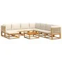 Set de sofás de jardín con cojines 9 pzas madera maciza acacia by , Garden sets - Ref: Foro24-3278930, Price: 975,79 €, Disco...