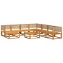 Gartensofagarnitur mit 9-teiligen massiven Akazienholz-Kissen. von , Gartensets - Ref: Foro24-3278930, Preis: 992,56 €, Rabat...
