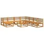 Set de sofás de jardín con cojines 9 pzas madera maciza acacia by , Garden sets - Ref: Foro24-3278930, Price: 975,79 €, Disco...