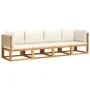 Set sofás de jardín con cojines 4 pzas madera maciza de acacia by , Garden sets - Ref: Foro24-3278924, Price: 458,64 €, Disco...