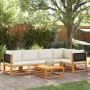 Set de sofás de jardín con cojines 6 pzas madera maciza acacia by , Garden sets - Ref: Foro24-3278875, Price: 608,68 €, Disco...
