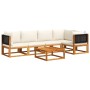 Set de sofás de jardín con cojines 6 pzas madera maciza acacia by , Garden sets - Ref: Foro24-3278875, Price: 608,68 €, Disco...