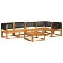 Gartensofa-Set mit 6-teiligen massiven Akazienholz-Kissen. von , Gartensets - Ref: Foro24-3278875, Preis: 600,37 €, Rabatt: %