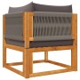 Gartensofagarnitur mit 5-teiligen Kissen aus massivem Akazienholz. von , Outdoor-Sofas - Ref: Foro24-3278842, Preis: 506,13 €...