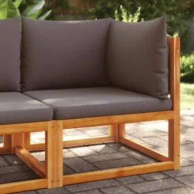 Sofá de jardín de esquina con cojines madera maciza de acacia by , Outdoor sofas - Ref: Foro24-4008160, Price: 132,64 €, Disc...