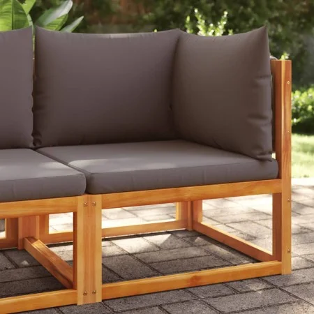 Sofá de jardín de esquina con cojines madera maciza de acacia by , Outdoor sofas - Ref: Foro24-4008160, Price: 132,64 €, Disc...