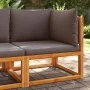Sofá de jardín de esquina con cojines madera maciza de acacia by , Outdoor sofas - Ref: Foro24-4008160, Price: 132,64 €, Disc...