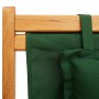 Klappbarer Strandstuhl aus massivem Eukalyptusholz und grünem Stoff von vidaXL, Gartenstühle - Ref: Foro24-310312, Preis: 79,...