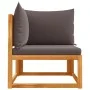 Sofá de jardín de esquina con cojines madera maciza de acacia by , Outdoor sofas - Ref: Foro24-4008160, Price: 132,64 €, Disc...