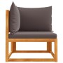 Sofá de jardín de esquina con cojines madera maciza de acacia by , Outdoor sofas - Ref: Foro24-4008160, Price: 131,24 €, Disc...