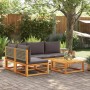 Set de sofás de jardín con cojines 5 pzas madera maciza acacia de , Conjuntos de jardín - Ref: Foro24-3278911, Precio: 457,72 €