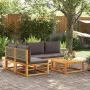 Set de sofás de jardín con cojines 5 pzas madera maciza acacia by , Garden sets - Ref: Foro24-3278911, Price: 465,80 €, Disco...