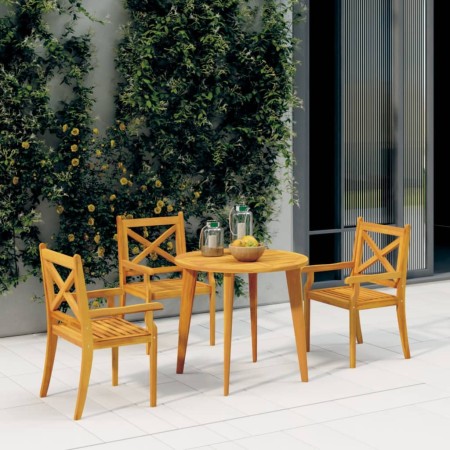 Garten-Esszimmerstühle 3 Stück aus massivem Akazienholz von vidaXL, Gartenstühle - Ref: Foro24-310306, Preis: 218,25 €, Rabat...