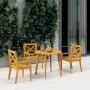 Sillas de comedor de jardín 3 uds madera maciza de acacia de vidaXL, Sillas de jardín - Ref: Foro24-310306, Precio: 214,61 €,...