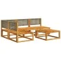 Set de sofás de jardín con cojines 5 pzas madera maciza acacia by , Garden sets - Ref: Foro24-3278911, Price: 465,80 €, Disco...
