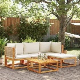 Set de sofás de jardín con cojines 5 pzas madera maciza acacia by , Garden sets - Ref: Foro24-3278918, Price: 489,95 €, Disco...