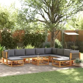 Set de sofás de jardín con cojines 11 pzas madera maciza acacia by , Outdoor sofas - Ref: Foro24-3278837, Price: 1,00 €, Disc...