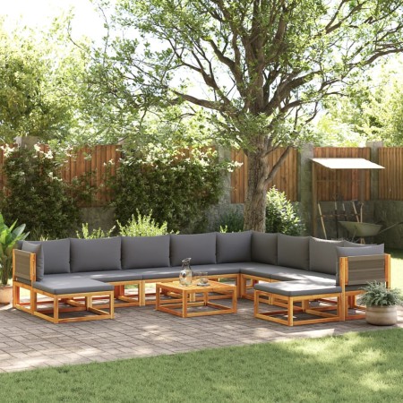 Set de sofás de jardín con cojines 11 pzas madera maciza acacia by , Outdoor sofas - Ref: Foro24-3278837, Price: 1,00 €, Disc...