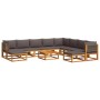 Set de sofás de jardín con cojines 11 pzas madera maciza acacia by , Outdoor sofas - Ref: Foro24-3278837, Price: 1,00 €, Disc...