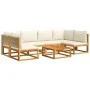 Set de sofás de jardín con cojines 7 pzas madera maciza acacia by , Outdoor sofas - Ref: Foro24-3278863, Price: 745,28 €, Dis...