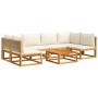 Set de sofás de jardín con cojines 7 pzas madera maciza acacia by , Outdoor sofas - Ref: Foro24-3278863, Price: 755,19 €, Dis...