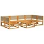 Set de sofás de jardín con cojines 7 pzas madera maciza acacia by , Outdoor sofas - Ref: Foro24-3278863, Price: 745,28 €, Dis...