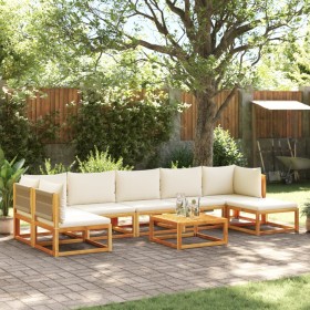 Gartensofa-Set mit 8-teiligen massiven Akazienholz-Kissen. von , Outdoor-Sofas - Ref: Foro24-3278868, Preis: 825,26 €, Rabatt: %