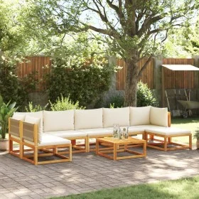 Gartensofa-Set mit 8-teiligen massiven Akazienholz-Kissen. von , Outdoor-Sofas - Ref: Foro24-3278868, Preis: 815,09 €, Rabatt: %