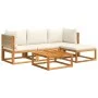 Gartensofagarnitur mit 5-teiligen Kissen aus massivem Akazienholz. von , Outdoor-Sofas - Ref: Foro24-3278849, Preis: 506,66 €...