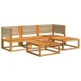 Gartensofagarnitur mit 5-teiligen Kissen aus massivem Akazienholz. von , Outdoor-Sofas - Ref: Foro24-3278849, Preis: 506,66 €...