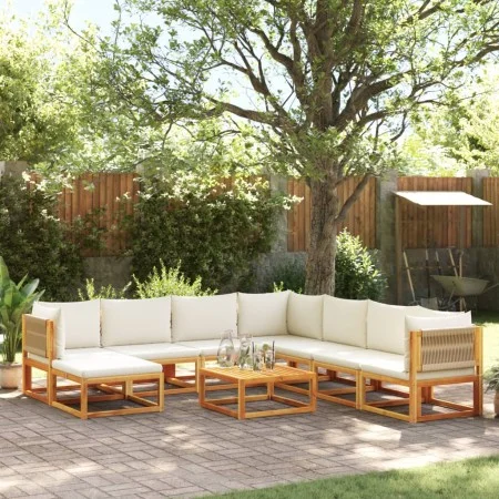 Set de sofás de jardín con cojines 9 pzas madera maciza acacia by , Outdoor sofas - Ref: Foro24-3278861, Price: 1,00 €, Disco...