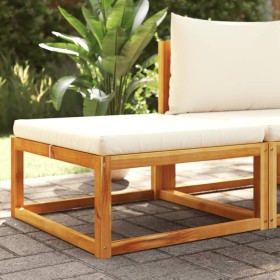 Gartenhocker mit massivem Akazienholzrahmen und Kissen, 65x65x29 cm. von , Outdoor-Sofas - Ref: Foro24-3278939, Preis: 85,97 ...
